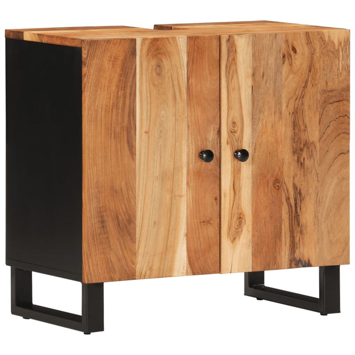 Set mobilier de baie, 2 piese, lemn masiv de acacia