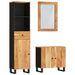 Set mobilier de baie, 3 piese, lemn masiv de acacia thumbnail 2