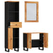 Set mobilier de baie, 3 piese, lemn masiv de acacia thumbnail 3