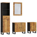 Set mobilier de baie, 4 piese, lemn masiv de mango thumbnail 2