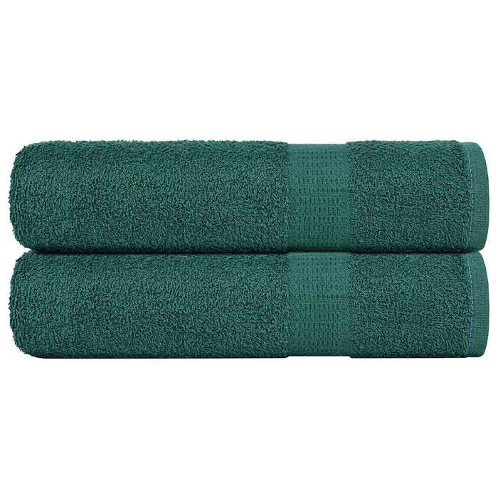 Prosoape de duș 2 buc Verde 70x140 cm 360 g/m² 100% bumbac