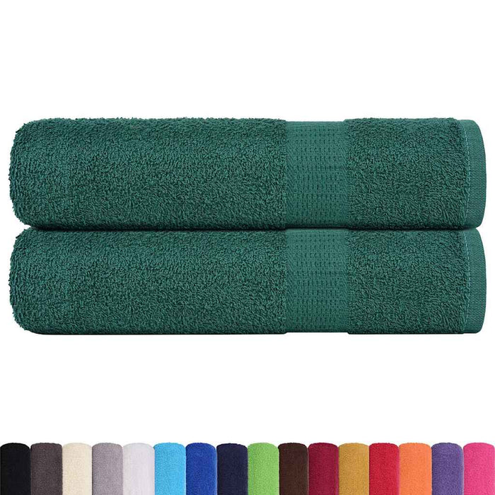 Prosoape de duș 2 buc Verde 70x140 cm 360 g/m² 100% bumbac