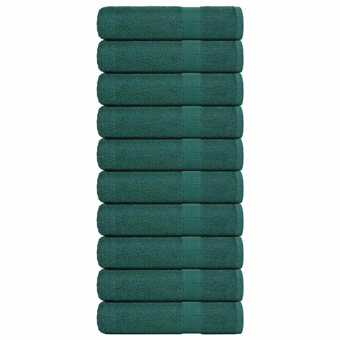 Prosoape de duș 10 buc Verde 70x140 cm 360 g/m² 100% bumbac