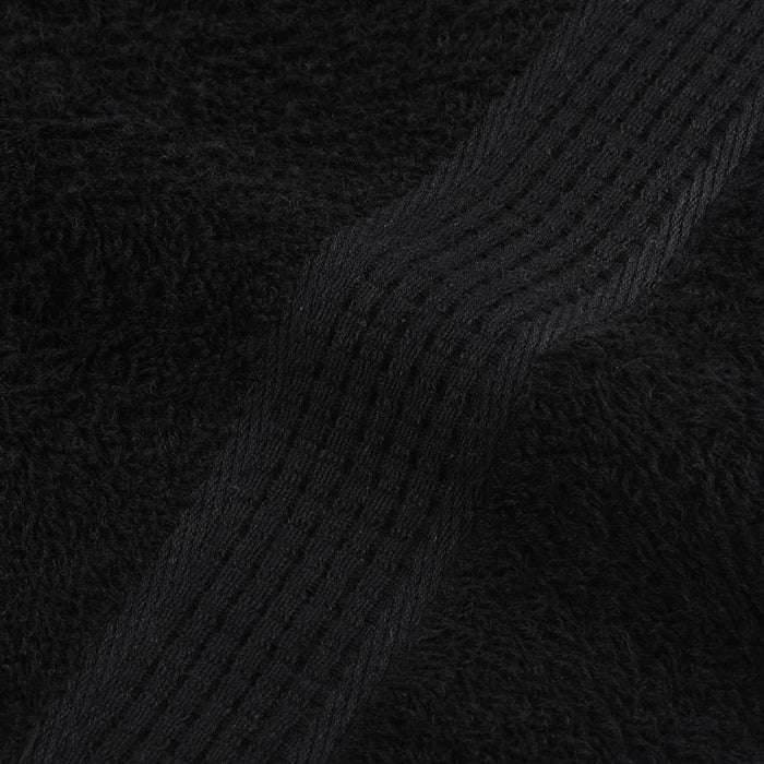 Prosoape de duș 2 buc Negru 70x140 cm 360 g/m² 100% bumbac