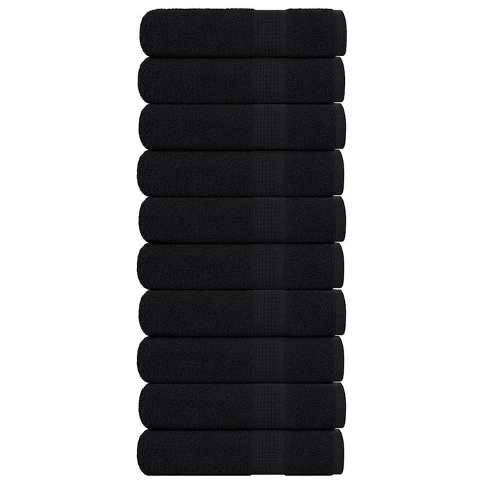 Prosoape de duș 10 buc Negru 70x140 cm 360 g/m² 100% bumbac