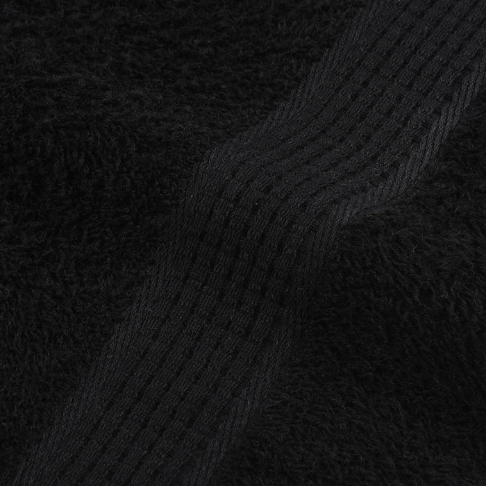 Prosoape de duș 10 buc Negru 70x140 cm 360 g/m² 100% bumbac