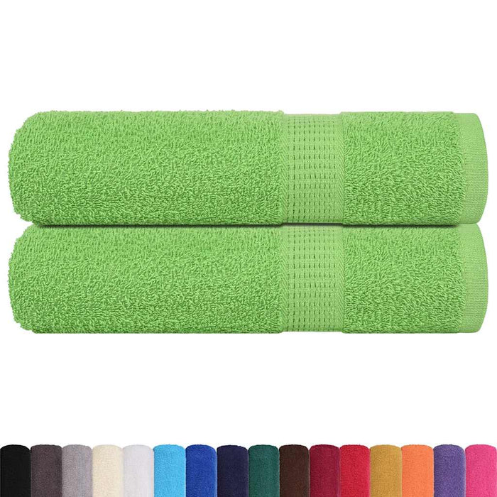 Prosoape de duș 2 buc Verde măr 70x140 cm 360 g/m² 100% bumbac