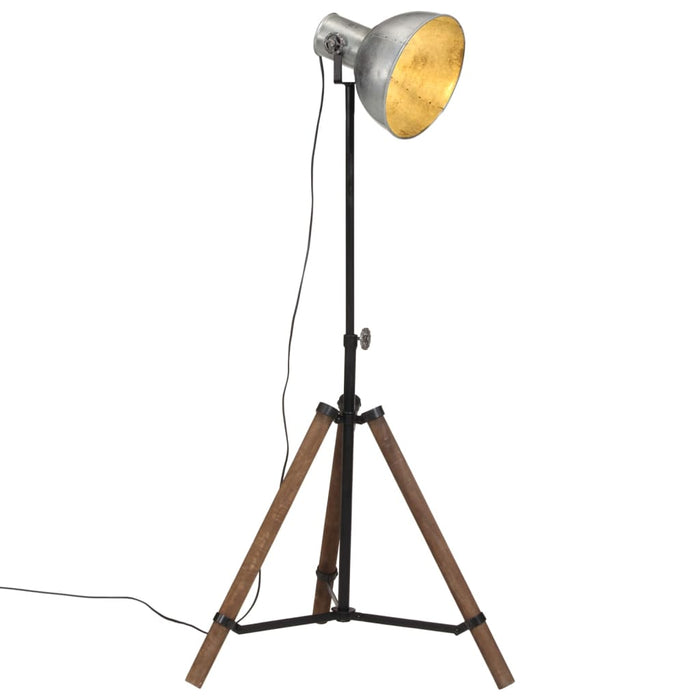 Lampă de podea 25 W, argintiu vintage, 75x75x90-150 cm, E27