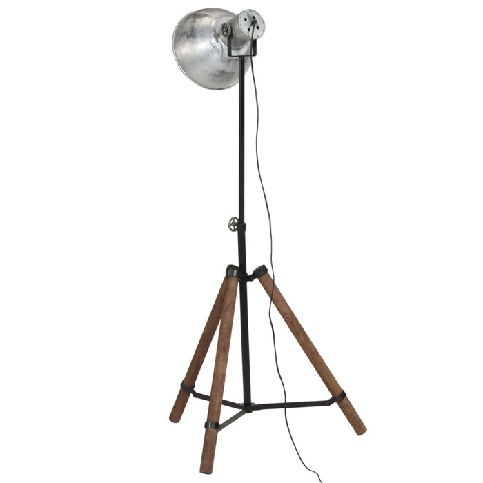 Lampă de podea 25 W, argintiu vintage, 75x75x90-150 cm, E27