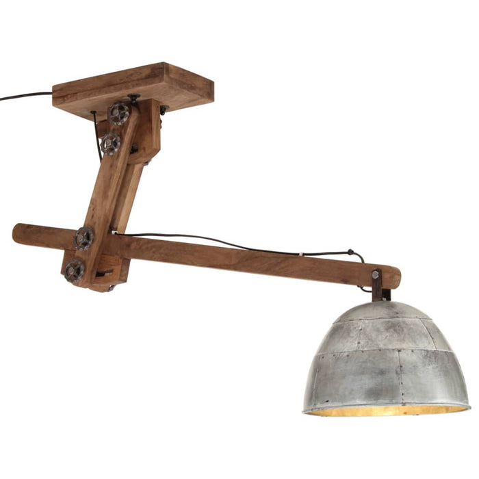 Lampă de tavan 25 W, argintiu vintage, 105x30x65-108 cm, E27