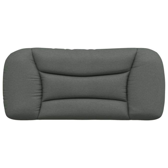 Pernă pentru tăblie de pat, gri închis, 80 cm, material textil