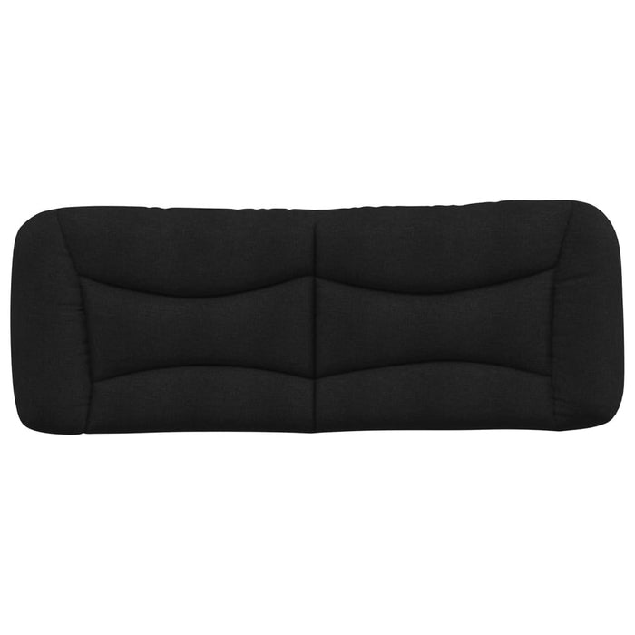 Pernă pentru tăblie de pat, negru, 120 cm, material textil