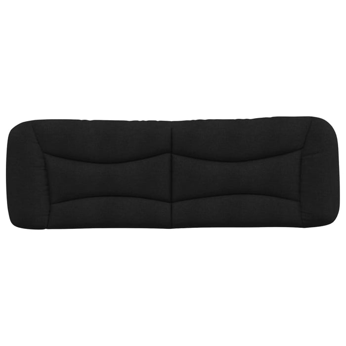 Pernă pentru tăblie de pat, negru, 160 cm, material textil