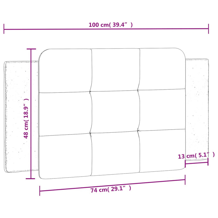 Pernă pentru tăblie pat, maro, 100 cm, piele artificială