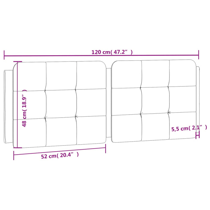 Pernă pentru tăblie, gri, 120 cm, piele artificială