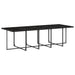 Set mobilier de exterior cu perne, 11 piese, negru, poliratan thumbnail 4