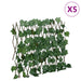 Spalier frunze struguri false extensibil 5 buc verde 190x60 cm thumbnail 1