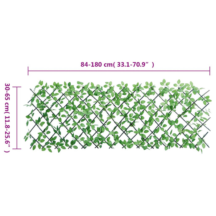 Spalier cu iederă artificială, extensibil, verde, 180x65 cm