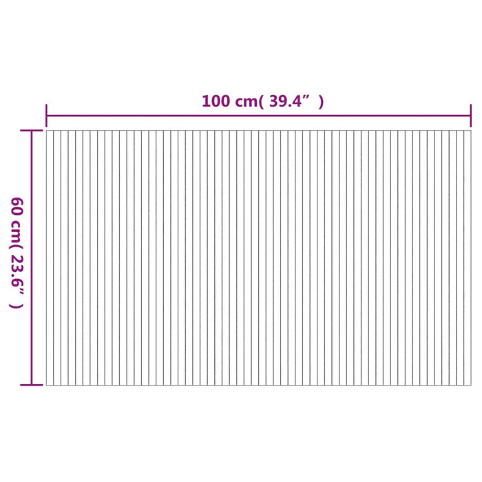 Covor dreptunghiular, natural deschis, 60x100 cm, bambus