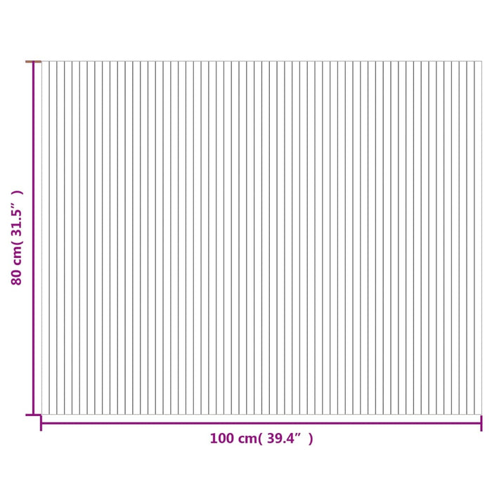 Covor dreptunghiular, gri, 80x100 cm, bambus