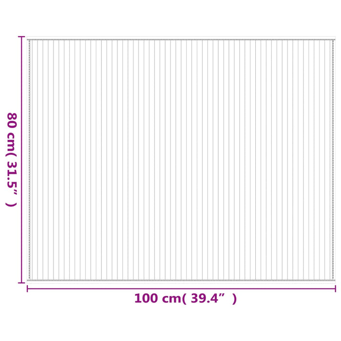 Covor dreptunghiular, natural deschis, 80x100 cm, bambus