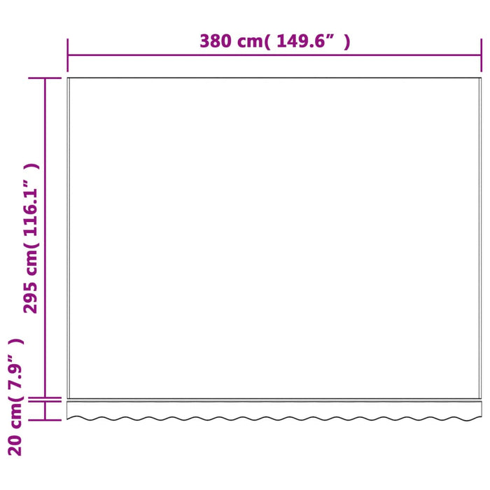 Pânză copertină de rezervă, dungi roșii și albe, 4x3 m