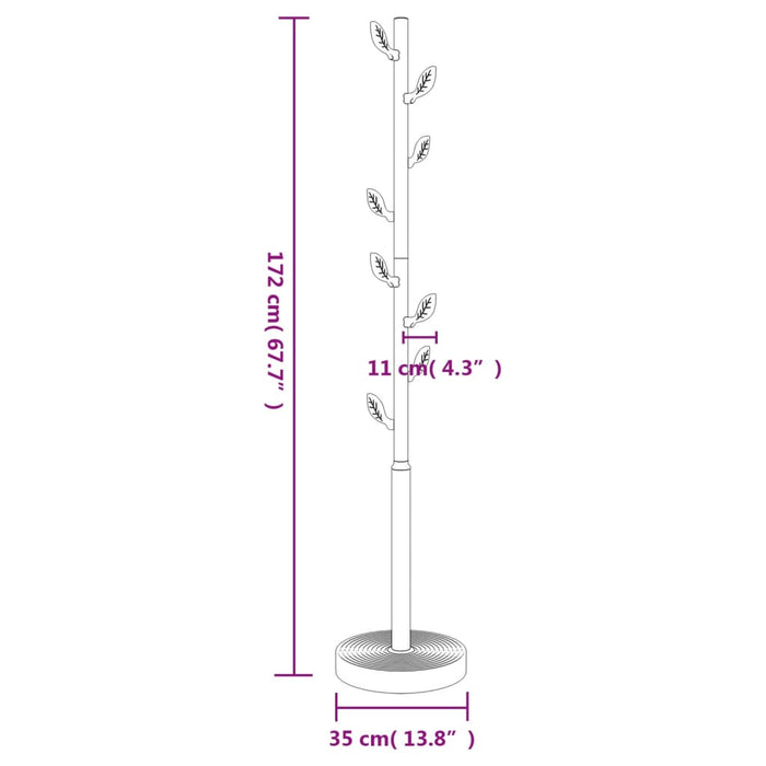 Cuier de haine, albastru, 172 cm, fier vopsit electrostatic