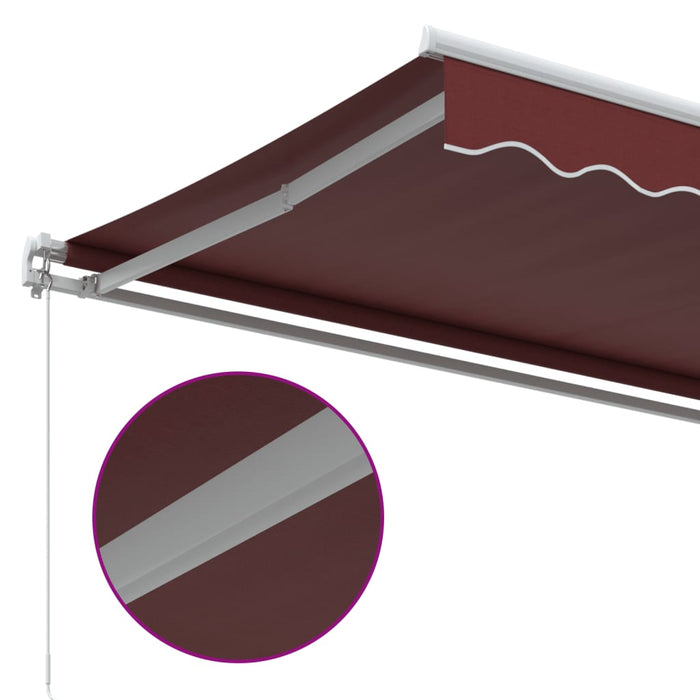 Copertina retractabilă manual, vișiniu, 600x300 cm