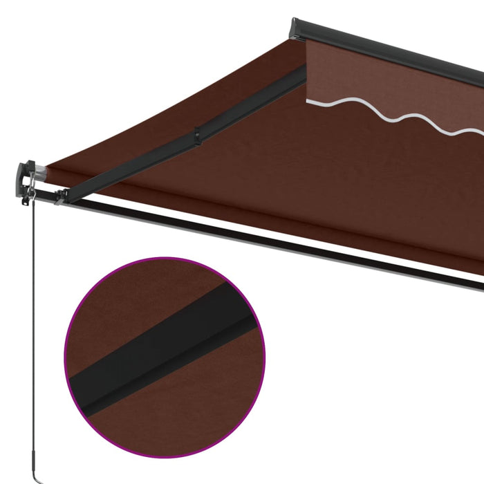 Copertina retractabilă manual, maro, 500x350 cm