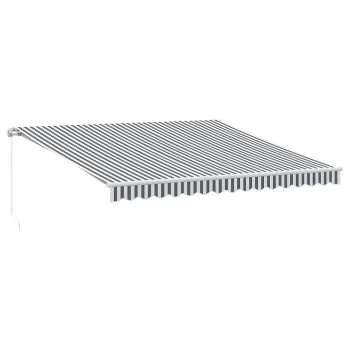 Copertină retractabilă manual cu LED, antracit/alb, 400x300 cm