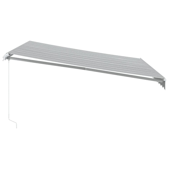 Copertină retractabilă manual cu LED, antracit/alb, 400x300 cm