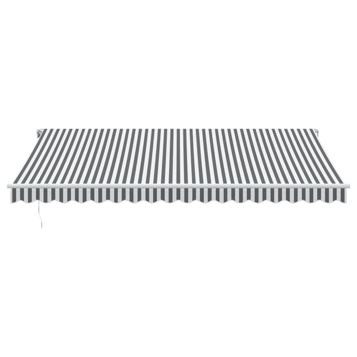 Copertină retractabilă automat cu LED, antracit/alb, 450x300 cm