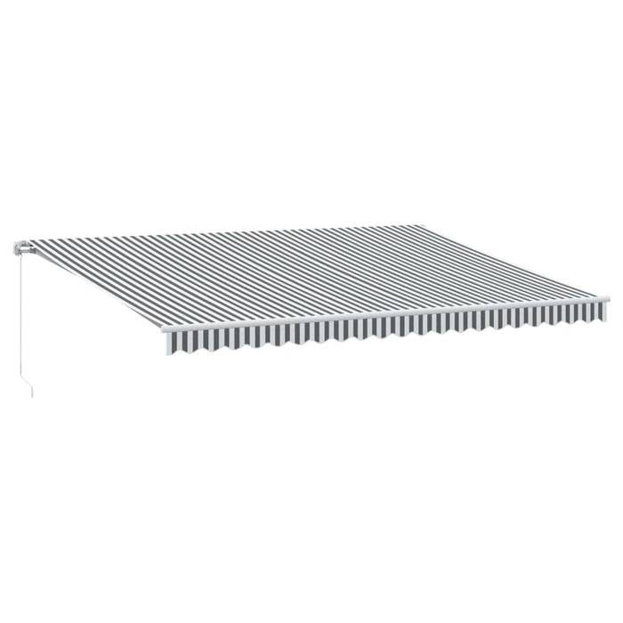 Copertină retractabilă manual cu LED, antracit/alb, 500x300 cm