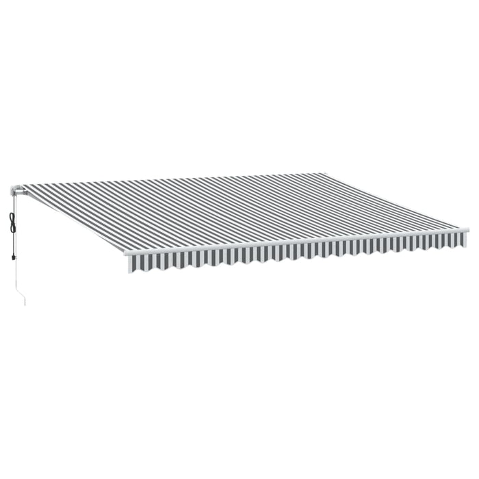 Copertină retractabilă automat cu LED, antracit/alb, 500x300 cm