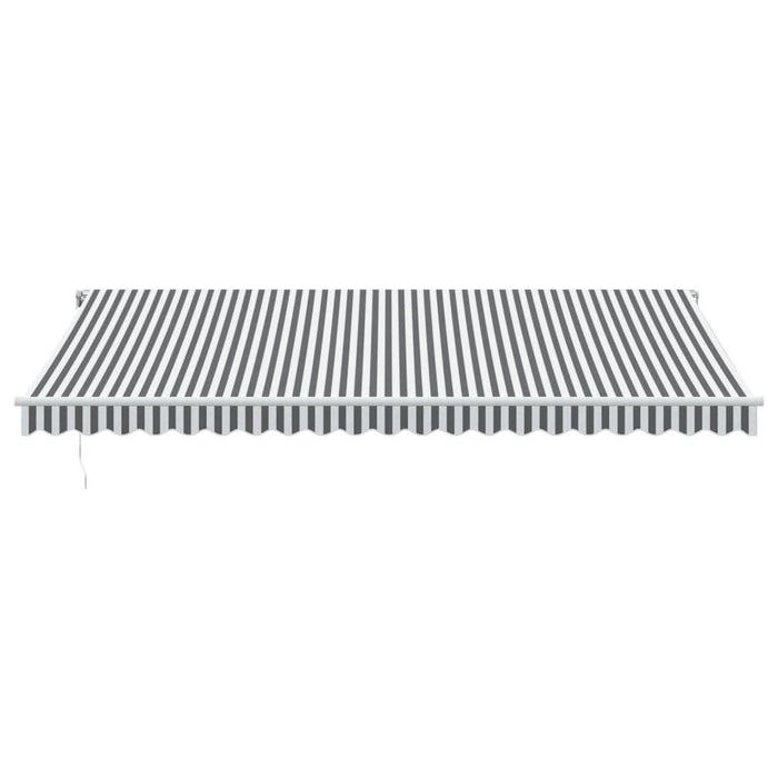 Copertină retractabilă automat cu LED, antracit/alb, 500x300 cm