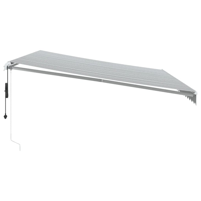 Copertină retractabilă automat cu LED, antracit/alb, 500x300 cm