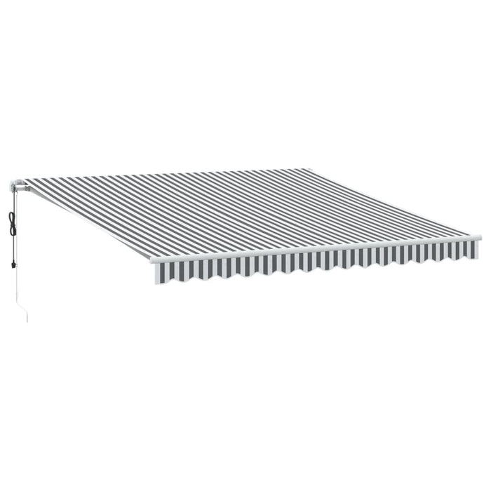 Copertină retractabilă automat cu LED, antracit/alb, 400x350 cm