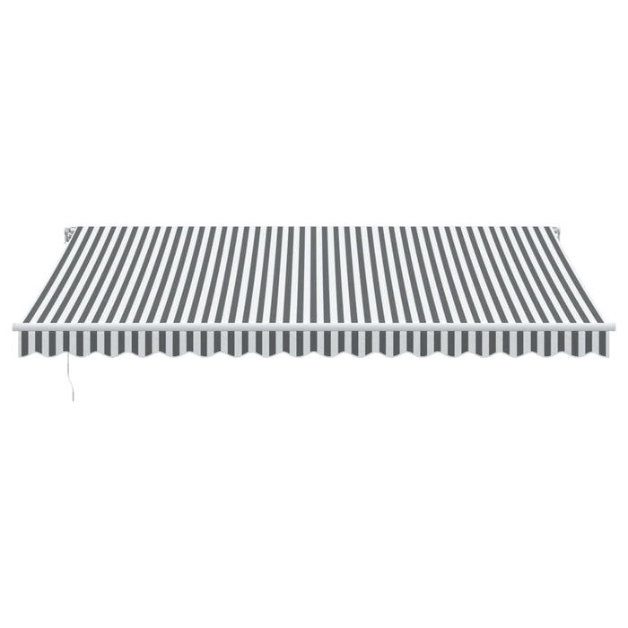 Copertină retractabilă manual cu LED, antracit/alb, 450x350 cm