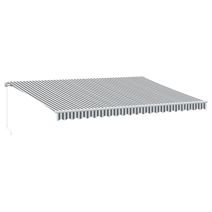 Copertină retractabilă manual cu LED, antracit/alb, 500x350 cm