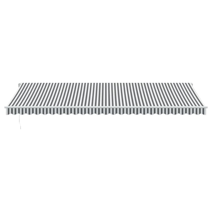 Copertină retractabilă manual cu LED, antracit/alb, 600x350 cm