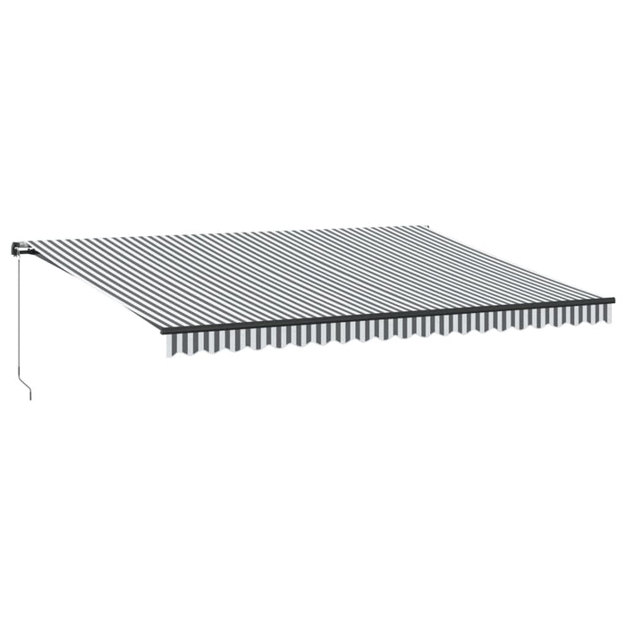 Copertină retractabilă manual cu LED-uri antracit/alb 500x350cm