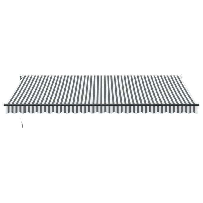 Copertină retractabilă manual cu LED-uri antracit/alb 500x350cm