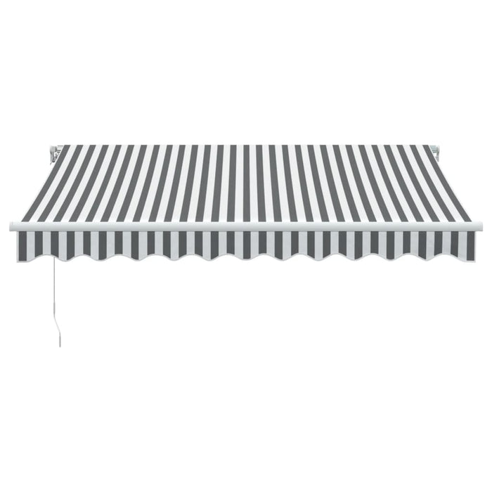 Copertină retractabilă manual, antracit/alb, 300x250 cm