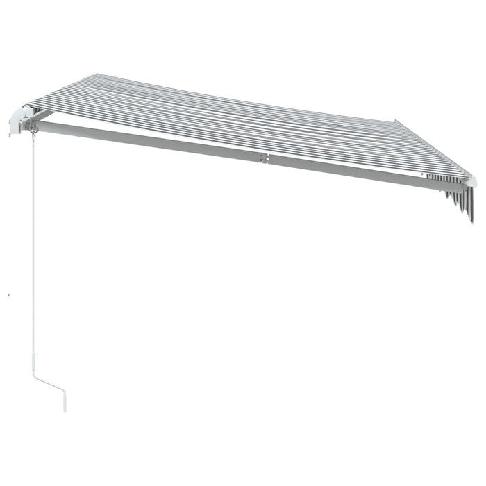 Copertină retractabilă manual, antracit/alb, 300x250 cm