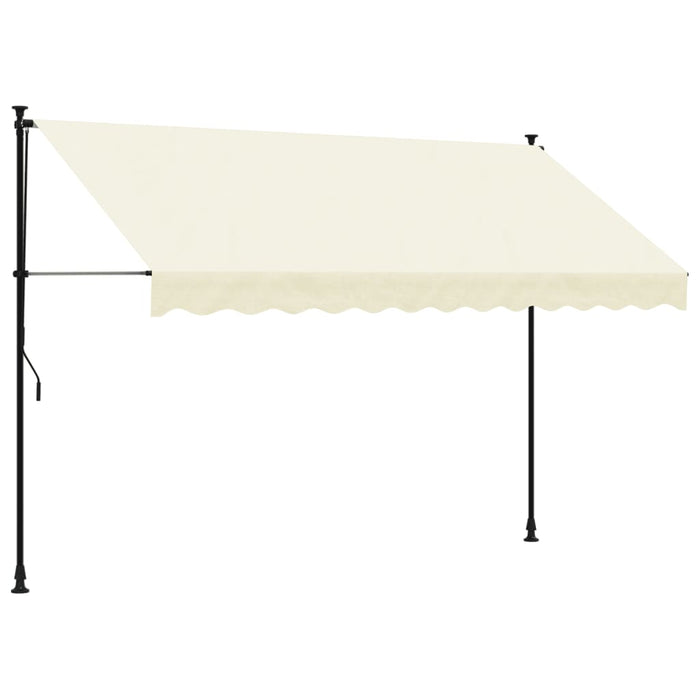 Copertină retractabilă, crem, 300x150 cm, țesătură și oțel