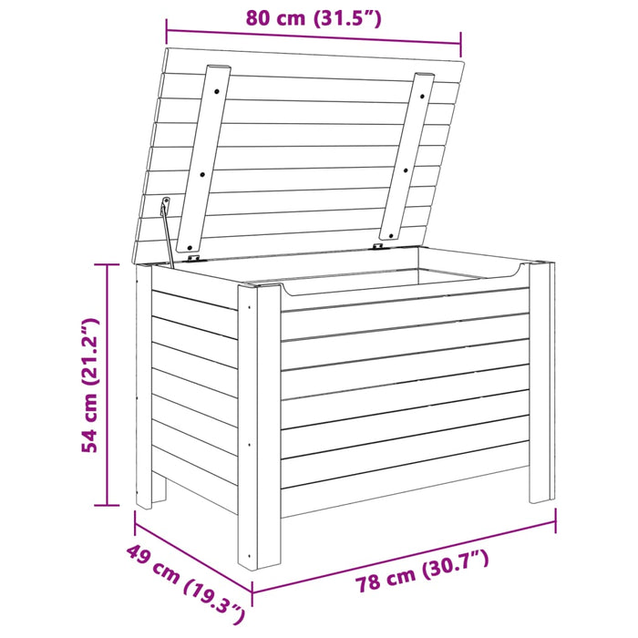 Cutie de depozitare cu capac "RANA" 80x49x54 cm, lemn masiv pin