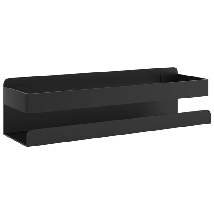 Raft de duș negru mat 23x6,5x6 cm oțel inoxidabil 304 periat