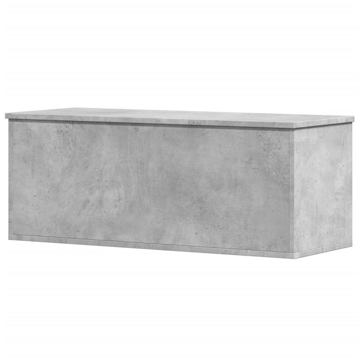 Cutie de depozitare, gri beton, 90x35x35 cm, lemn prelucrat