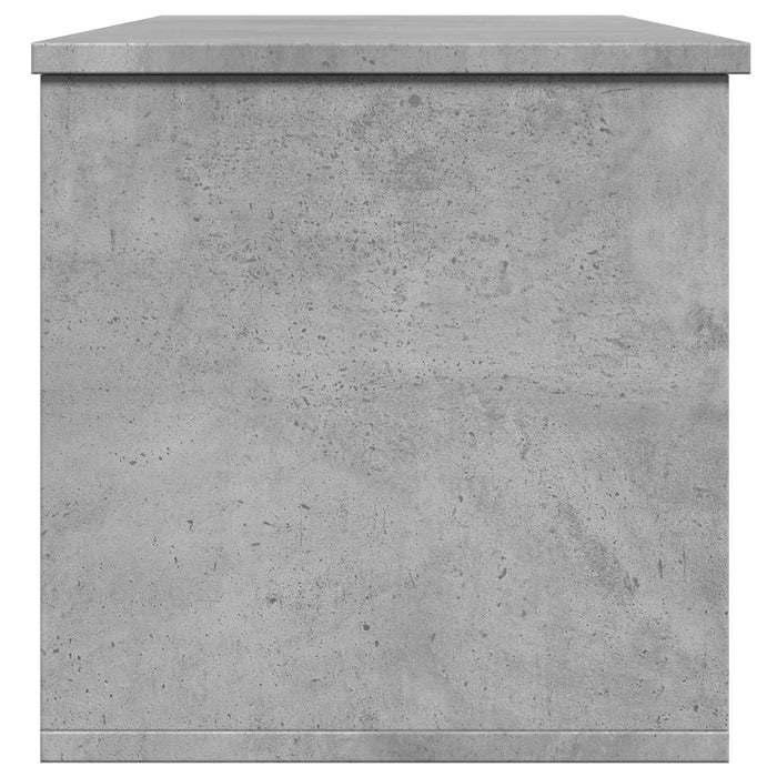 Cutie de depozitare, gri beton, 102x35x35 cm, lemn prelucrat