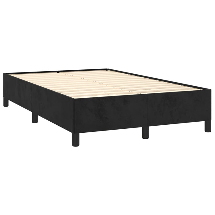 Pat box spring cu saltea, negru, 120x190 cm, catifea